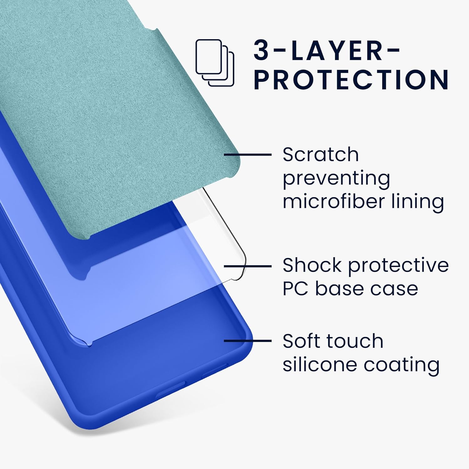 KW iPhone 15 Θήκη Σιλικόνης Rubberized TPU - Baltic Blue