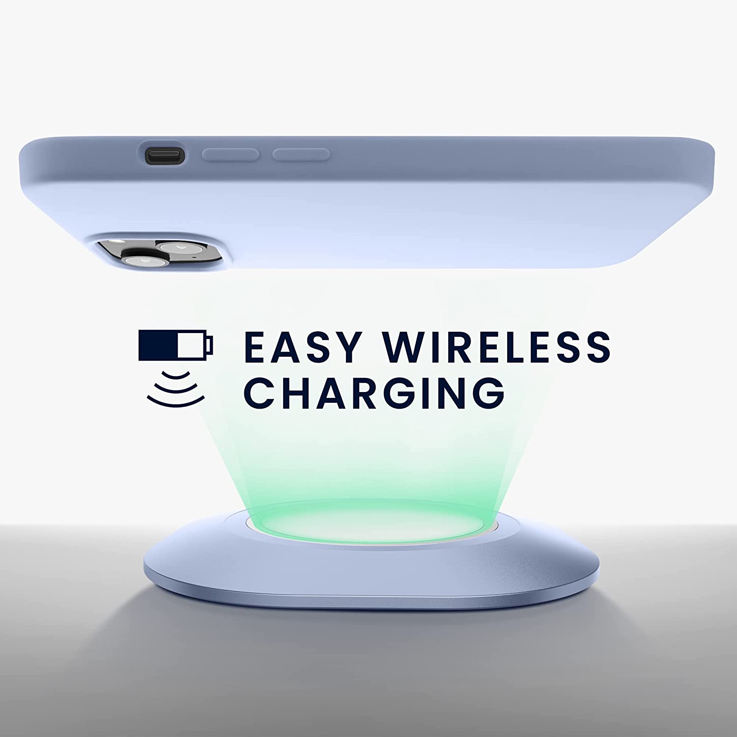 KW iPhone 14 Θήκη Σιλικόνης TPU - Light Blue Matte - 59071.58