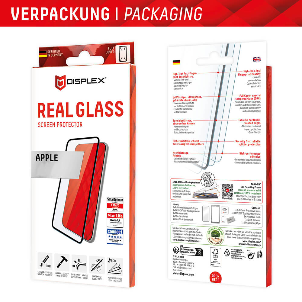 Displex iPhone 16 Plus - Premium Προστασία Οθόνης - Full Screen Αντιχαρακτικό Γυαλί Tempered Glass - Διάφανο / Μαύρο