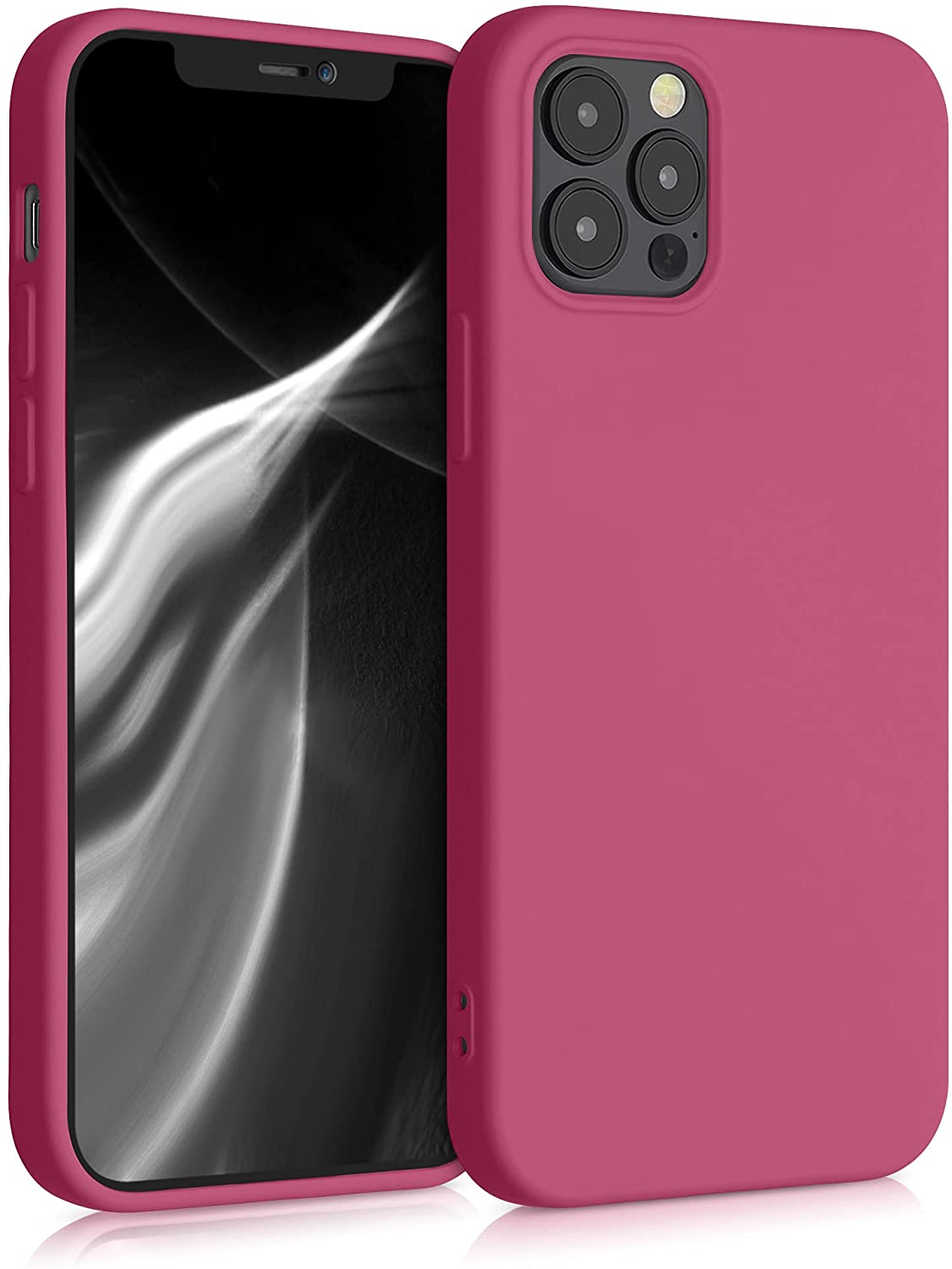 KW iPhone 12 / iPhone 12 Pro Θήκη Σιλικόνης Rubberized TPU - Raspberry Sorbet - 53844.213