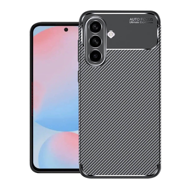 Techsuit Samsung Galaxy A56 5G - CarbonFiber - Θήκη Σιλικόνης - Black