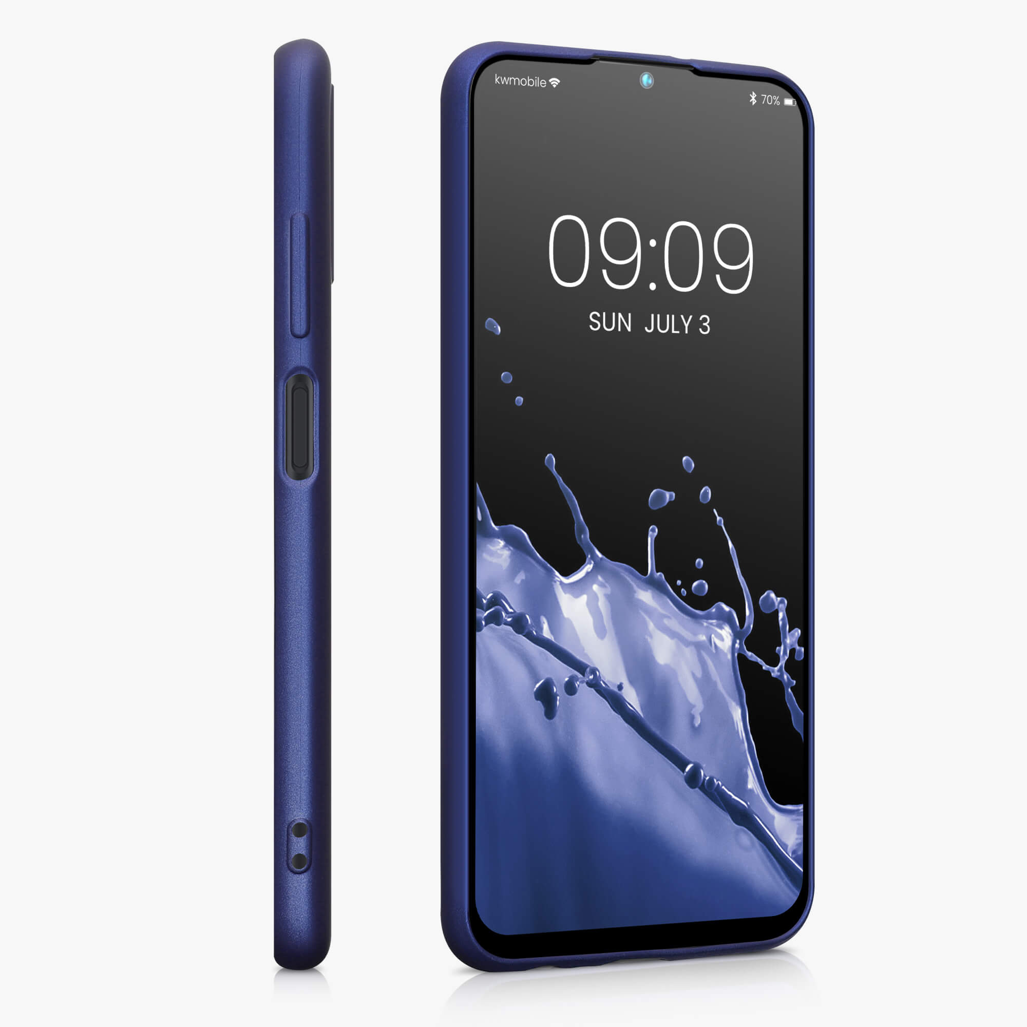 KW Samsung Galaxy A03s Θήκη Σιλικόνης TPU - Metallic Blue - 56518.64