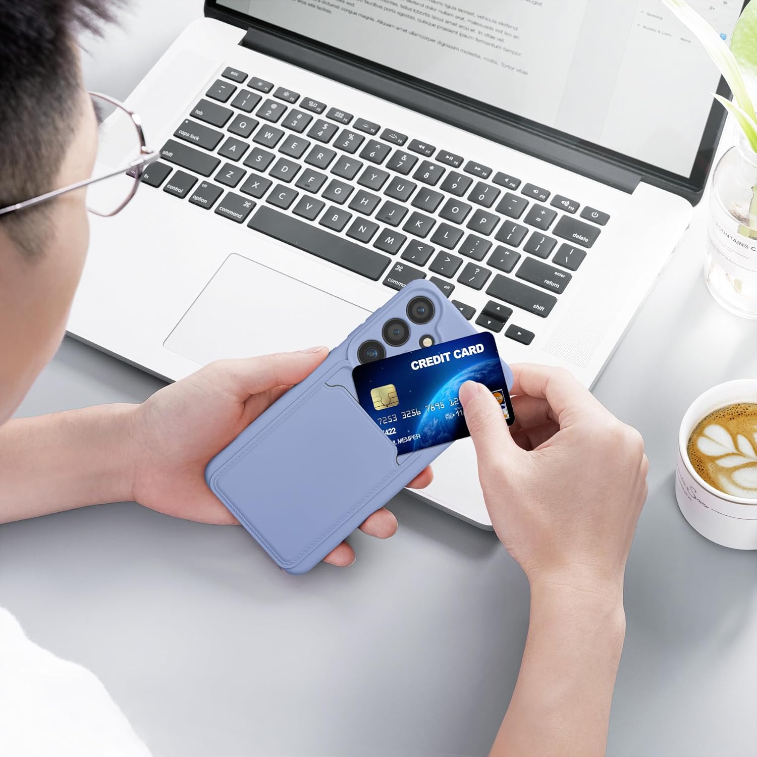 KW Samsung Galaxy S24 Θήκη Σιλικόνης TPU με Υποδοχή για Κάρτα - Lavender