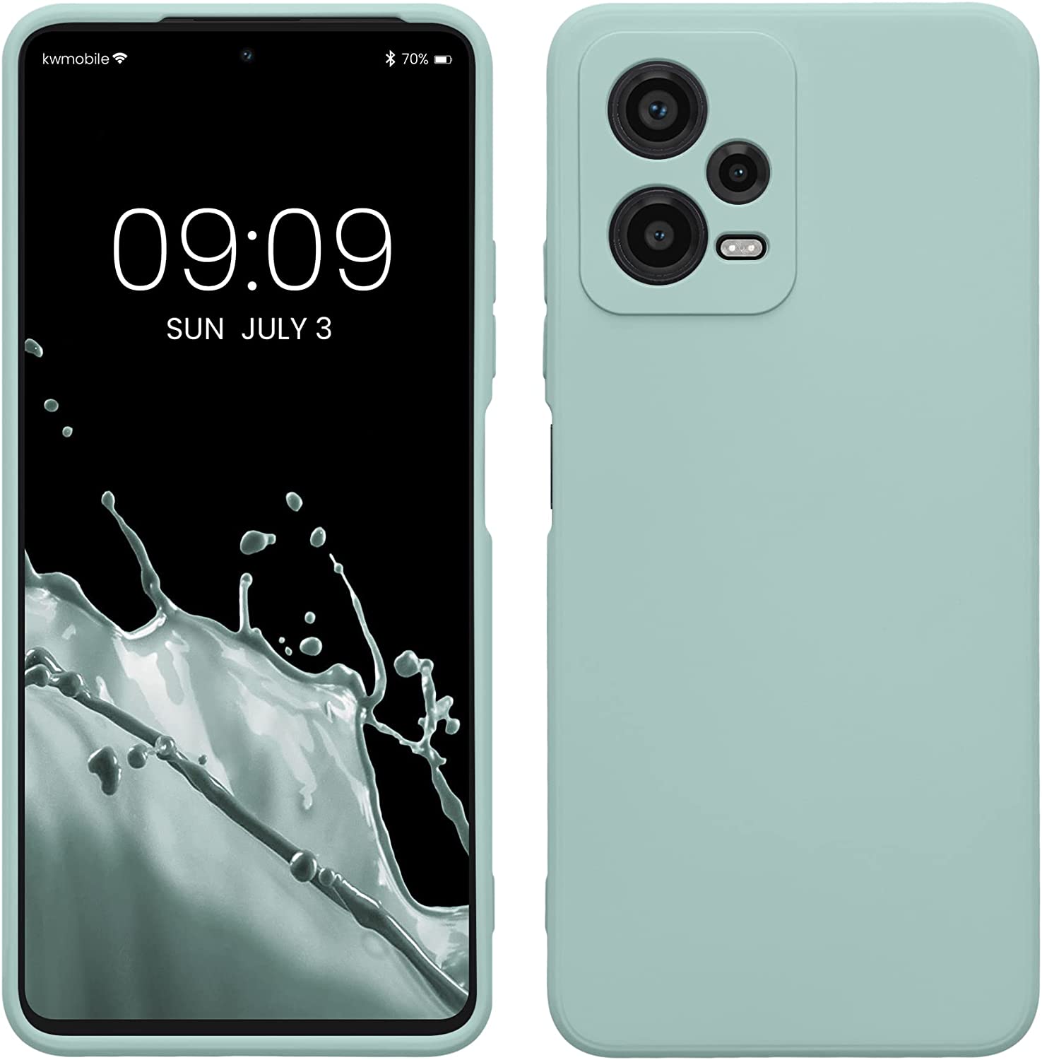 KW Xiaomi Redmi Note 12 5G / Poco X5 5G Θήκη Σιλικόνης Rubberized TPU - Cool Mint - 61169.200