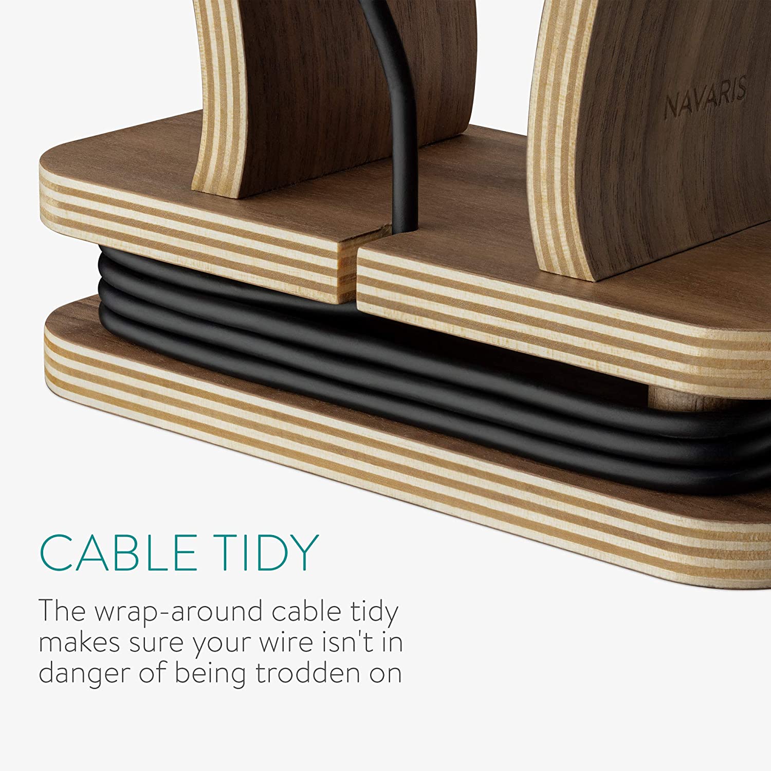 Navaris Βάση Ακουστικών από Ξύλο Καρυδιάς - Walnut Wood - 53329.18