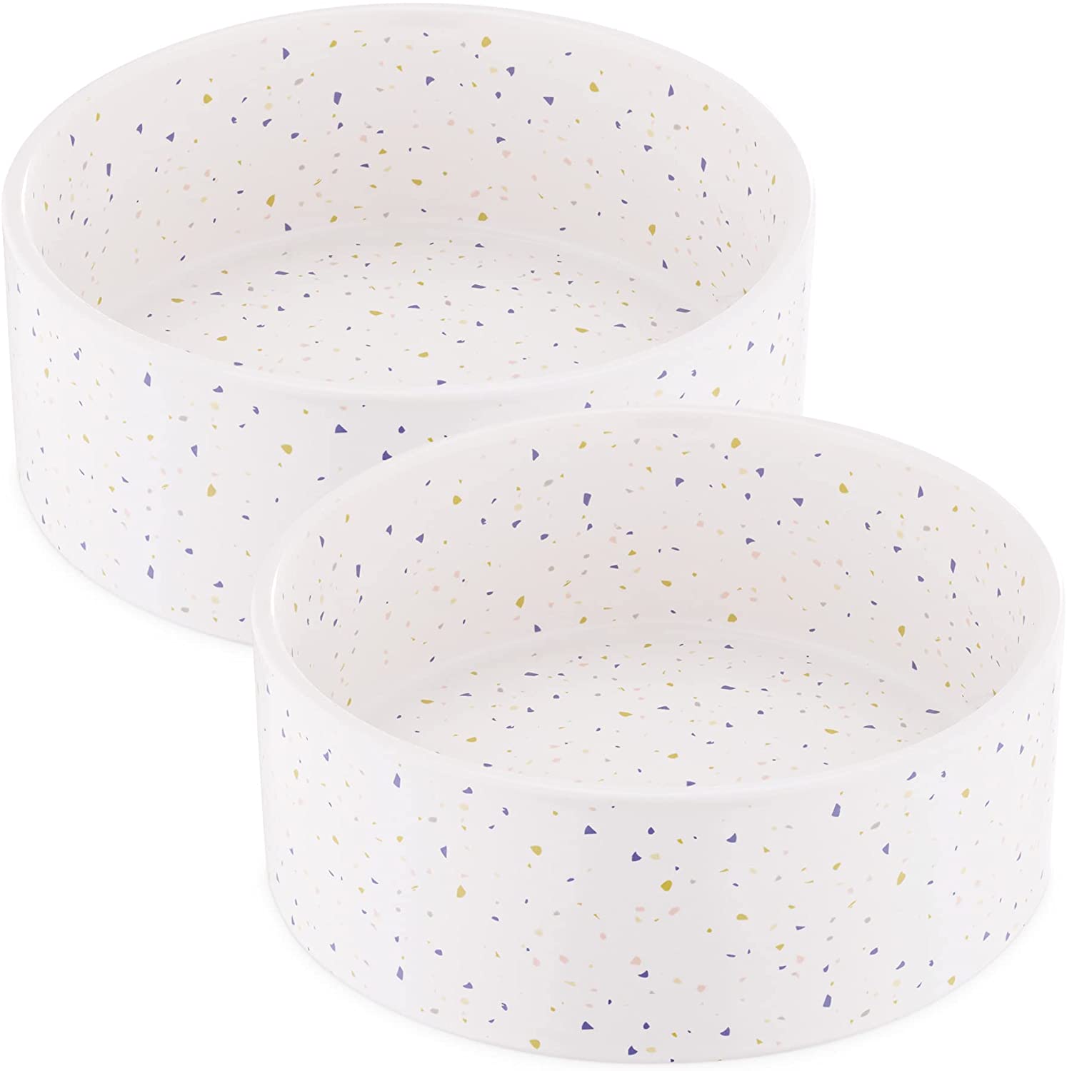 Navaris Σετ με 2 Κεραμικά Μπολ Φαγητού και Νερού για Κατοικίδια - White - 55231.02