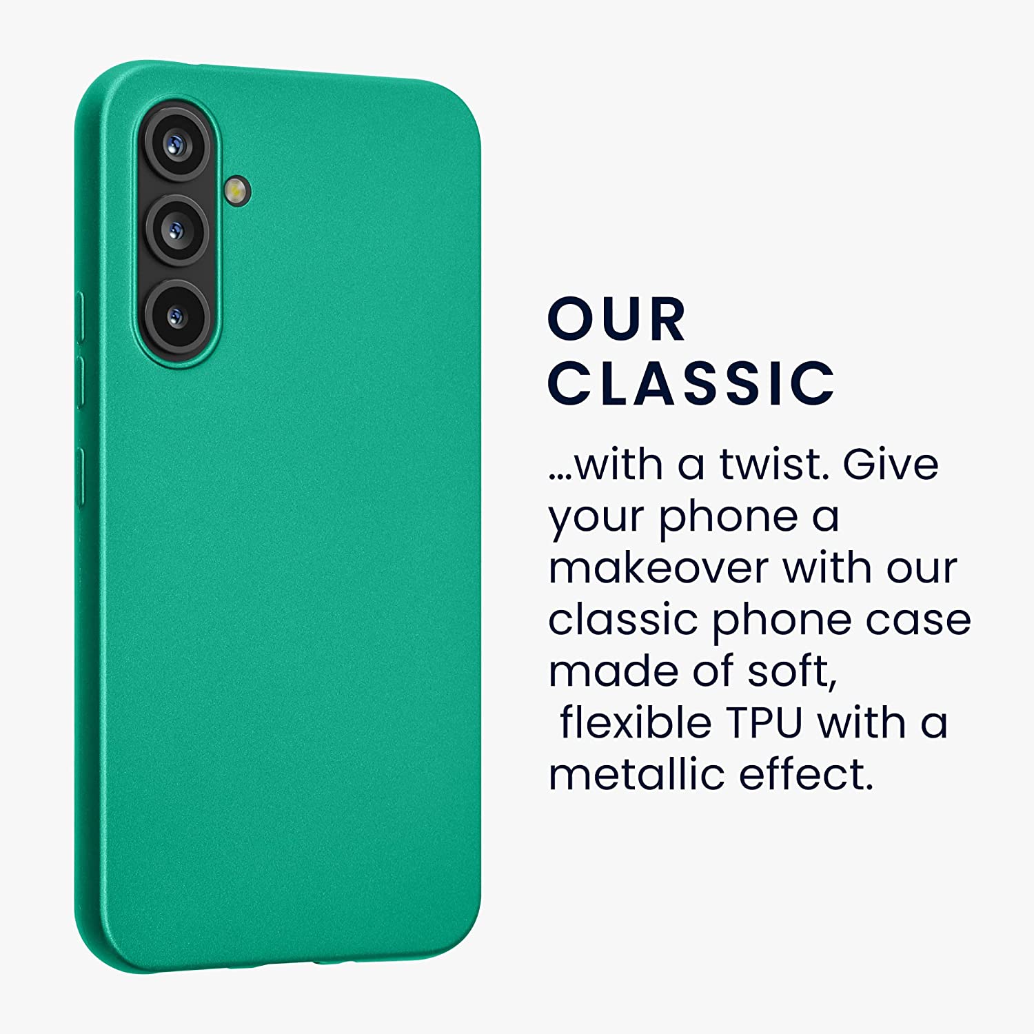 KW Samsung Galaxy A54 5G Θήκη Σιλικόνης TPU - Dark Metallic Green - 60797.170