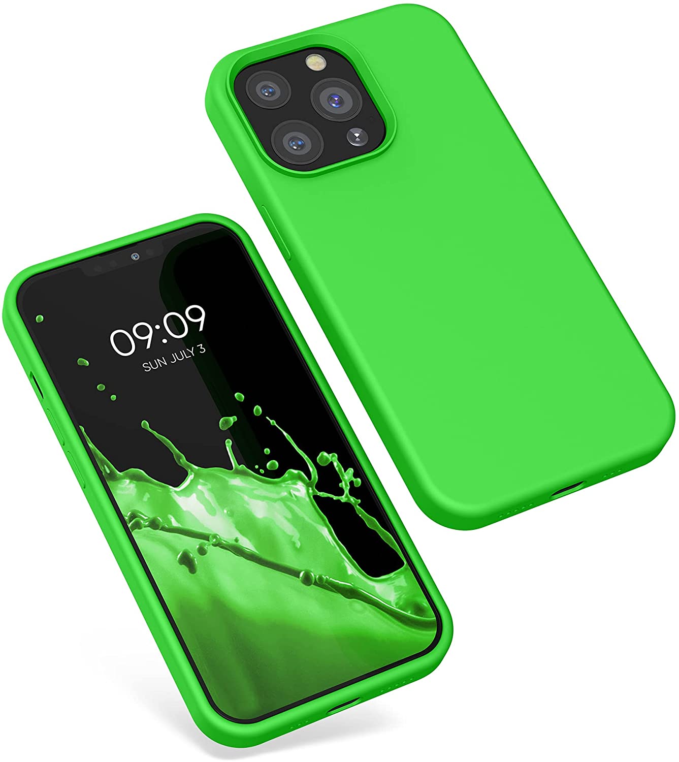 KW iPhone 13 Pro Θήκη Σιλικόνης Rubberized TPU - Lime Green - 55880.159