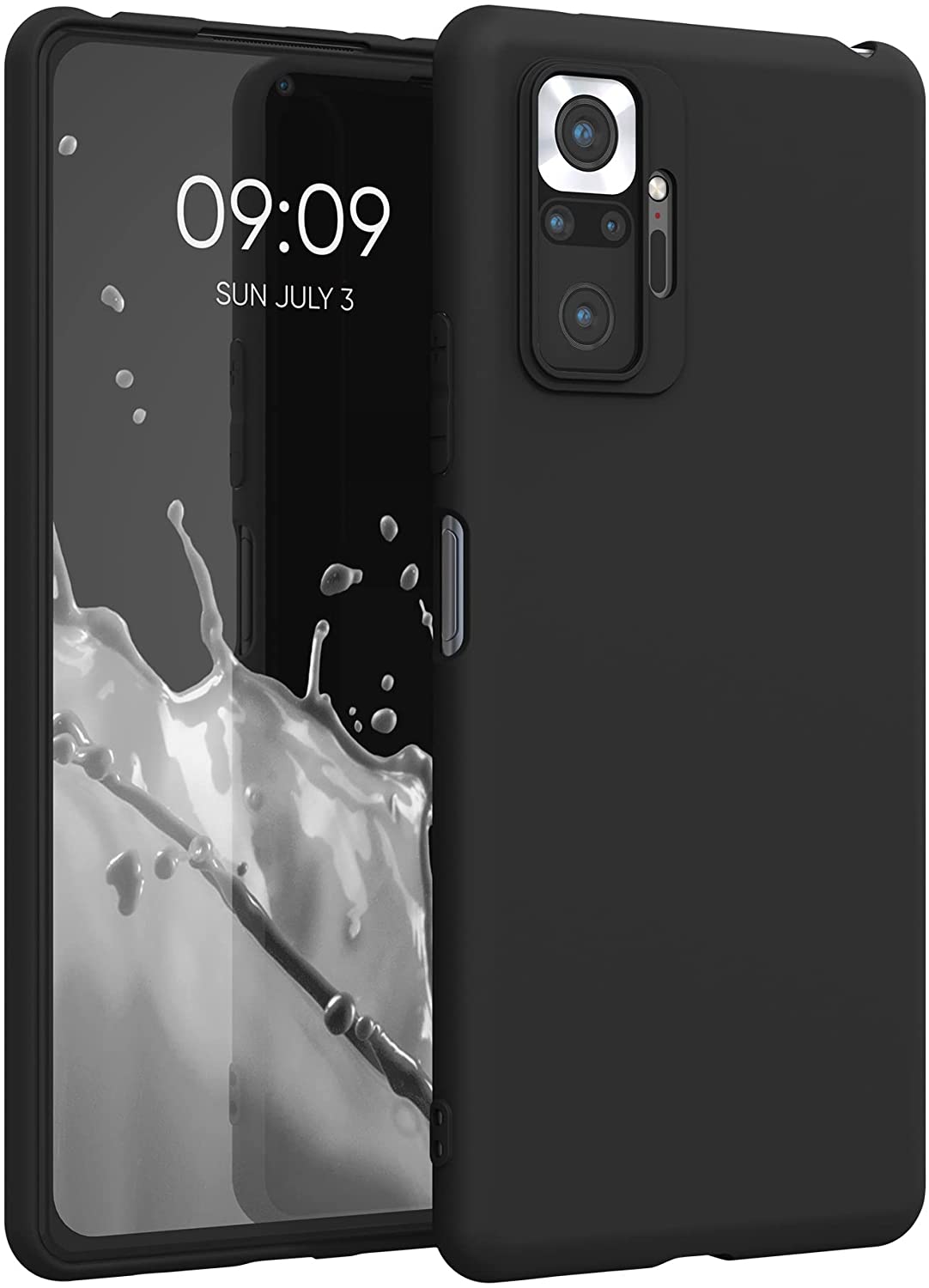KW Xiaomi Redmi Note 10 Pro Θήκη Σιλικόνης TPU - Matte Black - 54551.47