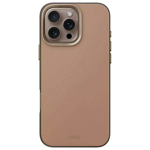 Uniq iPhone 16 Pro - Lyden DS - Σκληρή Θήκη με Επένδυση Συνθετικού Δέρματος και MagSafe - Flint Grey