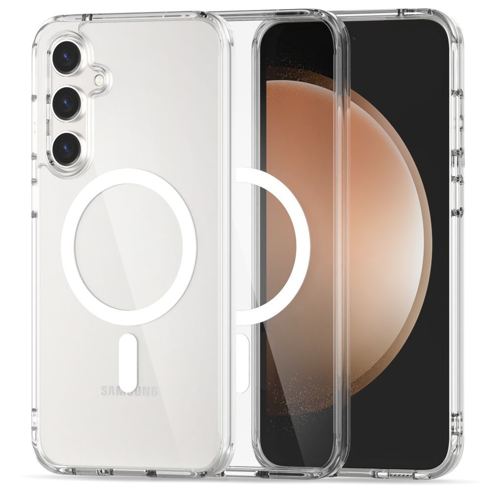 Tech-Protect Samsung Galaxy S23 FE Flexair Hybrid MagSafe Σκληρή Θήκη με Πλαίσιο Σιλικόνης και MagSafe - Διάφανη