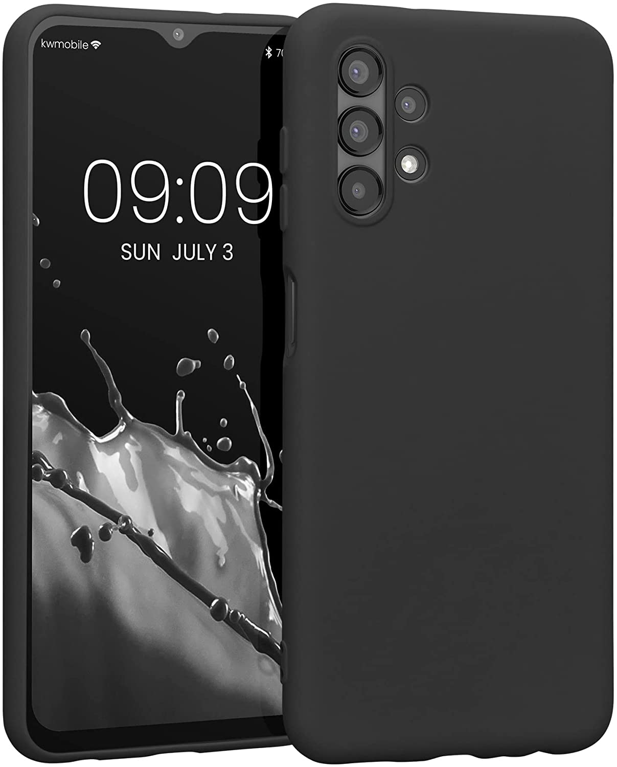 KW Samsung Galaxy A13 4G Θήκη Σιλικόνης Rubberized TPU - Black - 58049.01