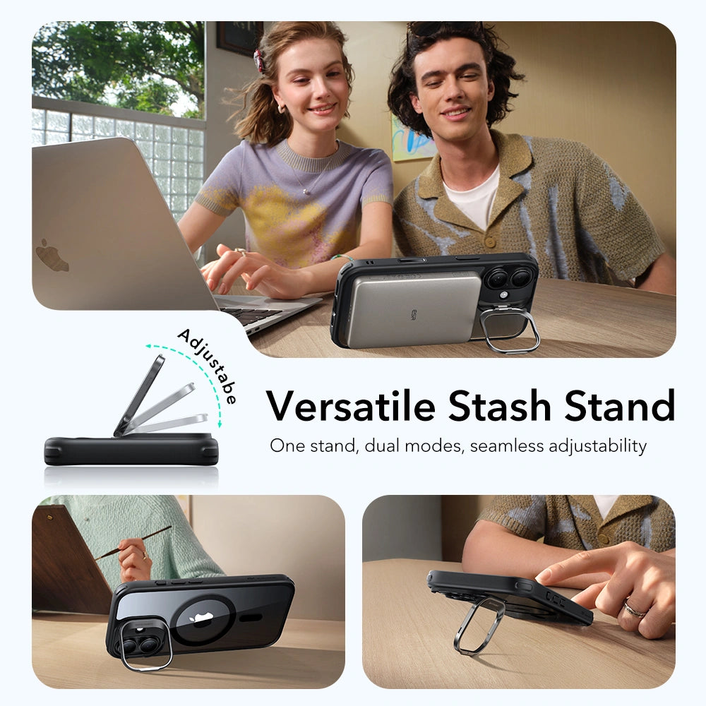 ESR iPhone 17 - Classic Hybrid Kickstand MagSafe - Σκληρή Θήκη με Πλαίσιο Σιλικόνης και MagSafe - Διάφανη / Black