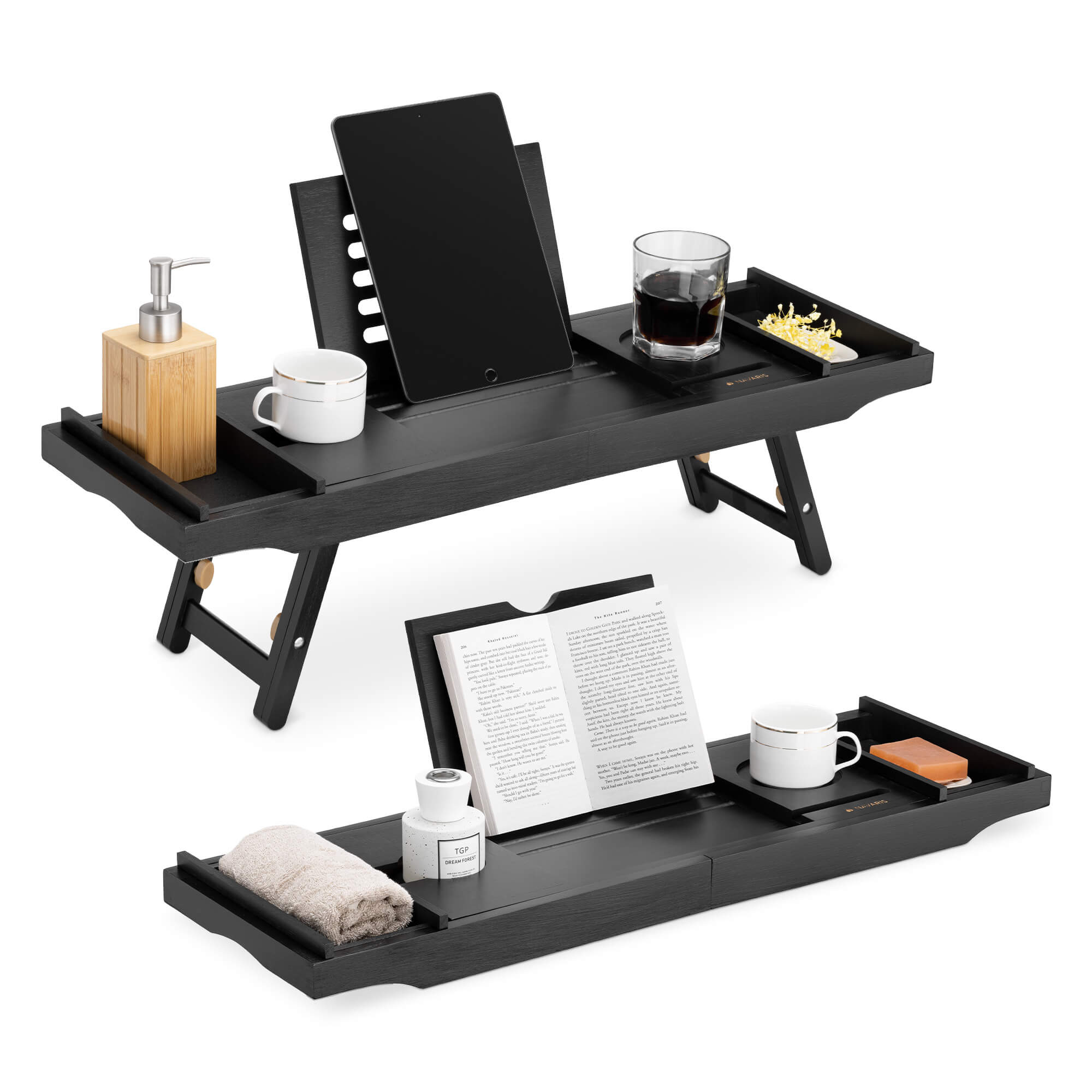 Navaris Αναδιπλούμενη Ξύλινη Βάση για τη Μπανιέρα - Black - 47685.05