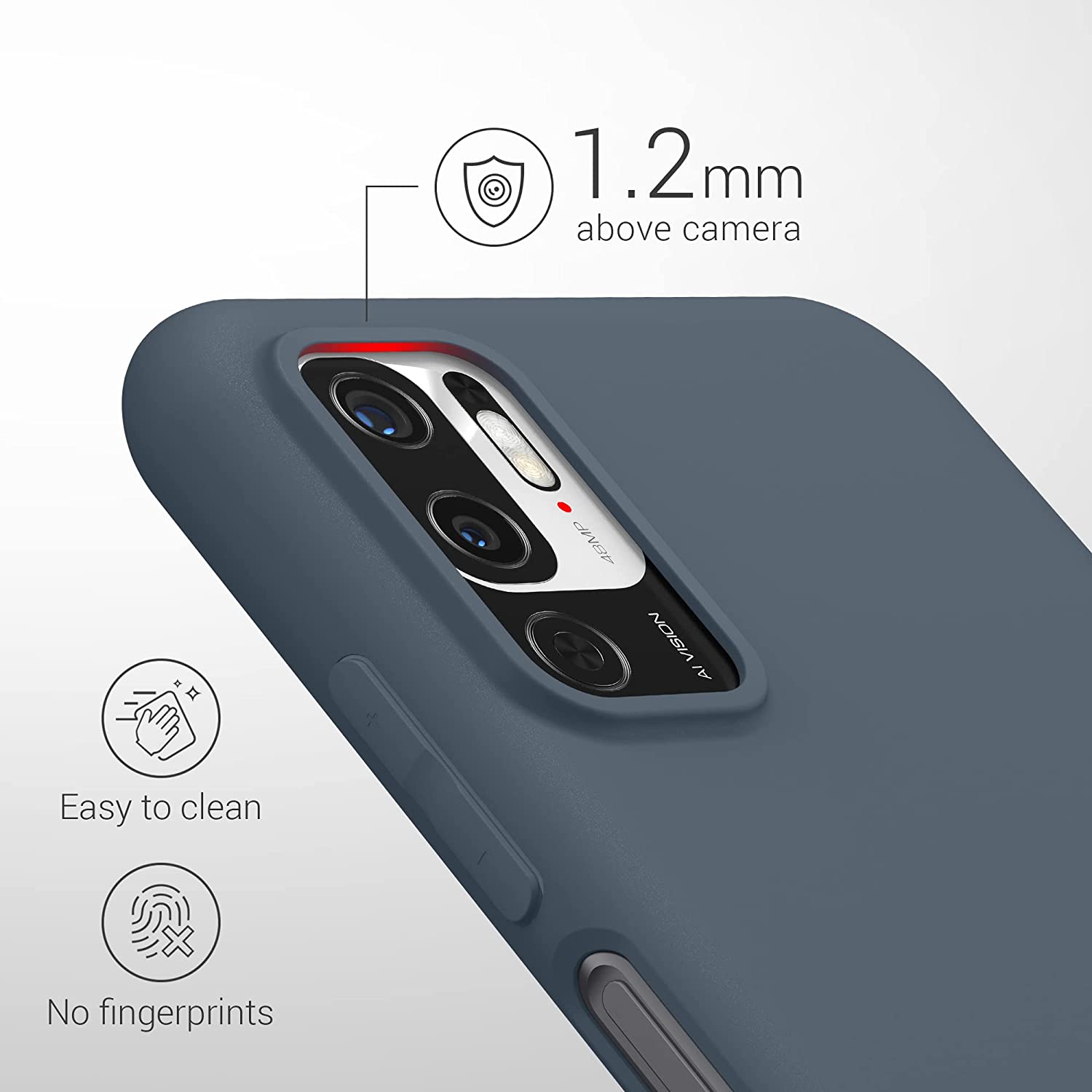 KW Xiaomi Redmi Note 10 5G Θήκη Σιλικόνης TPU - Dark Slate - 54947.202