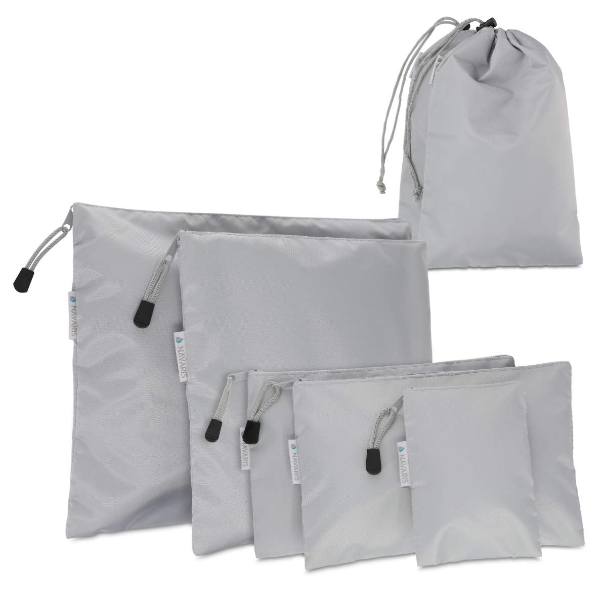 Navaris 7 Set Travel Storage Bags Σετ με 7 Σάκους Ταξιδιού - Grey - 50581.25.01