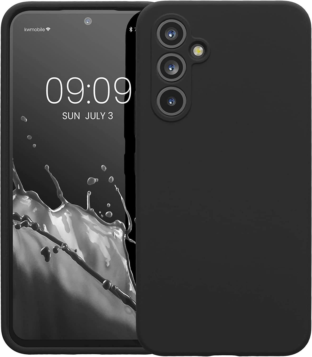 KW Samsung Galaxy A54 5G Θήκη Σιλικόνης Rubberized TPU - Black Matte - 60795.47