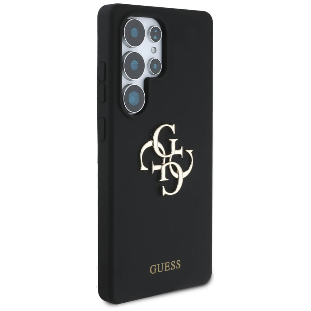 Guess Samsung Galaxy S25 Ultra Silicone Big 4G Logo Bottom Script Θήκη Σιλικόνης - Black - GUHCS25LS4SMDK