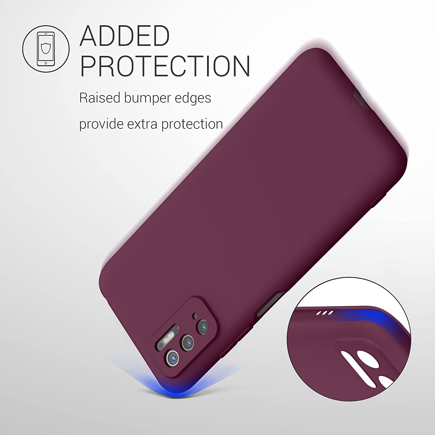 KW Xiaomi Poco M3 Pro 5G Θήκη Σιλικόνης TPU - Bordeaux Purple - 55363.187