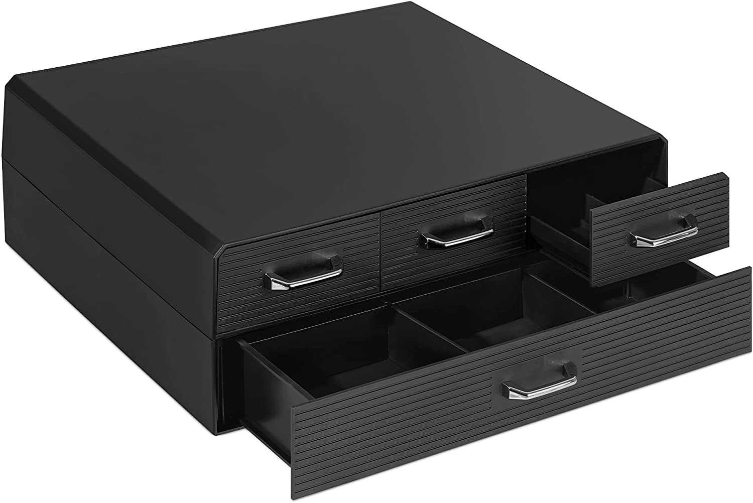 Navaris Capsule Holder - Κουτί Αποθήκευσης με 4 Συρτάρια για Κάψουλες Nespresso / Βάση για Καφετιέρα - Black - 54092.01