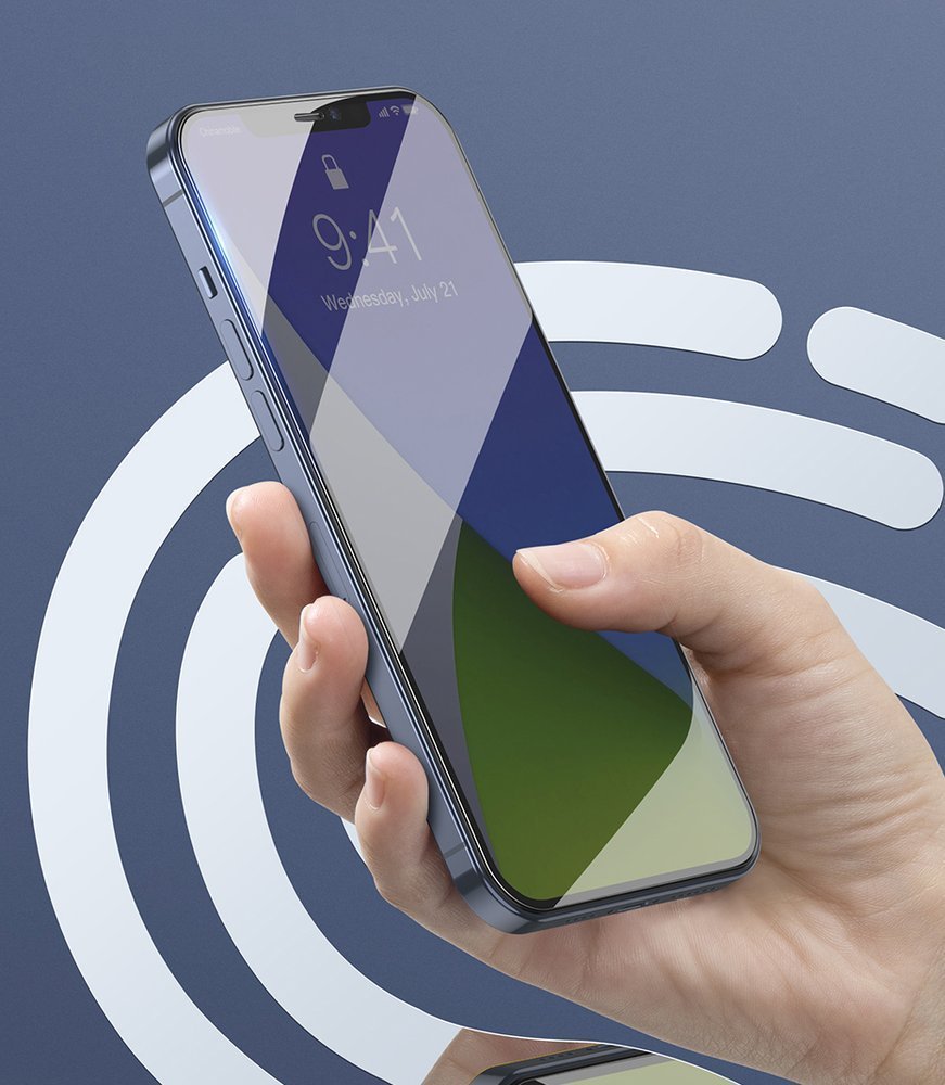 Baseus iPhone 12 Pro Max 0.3mm Full Screen Curved Αντιχαρακτικό Γυαλί Οθόνης - 2 Τεμάχια - Black - SGAPIPH67N-KA01