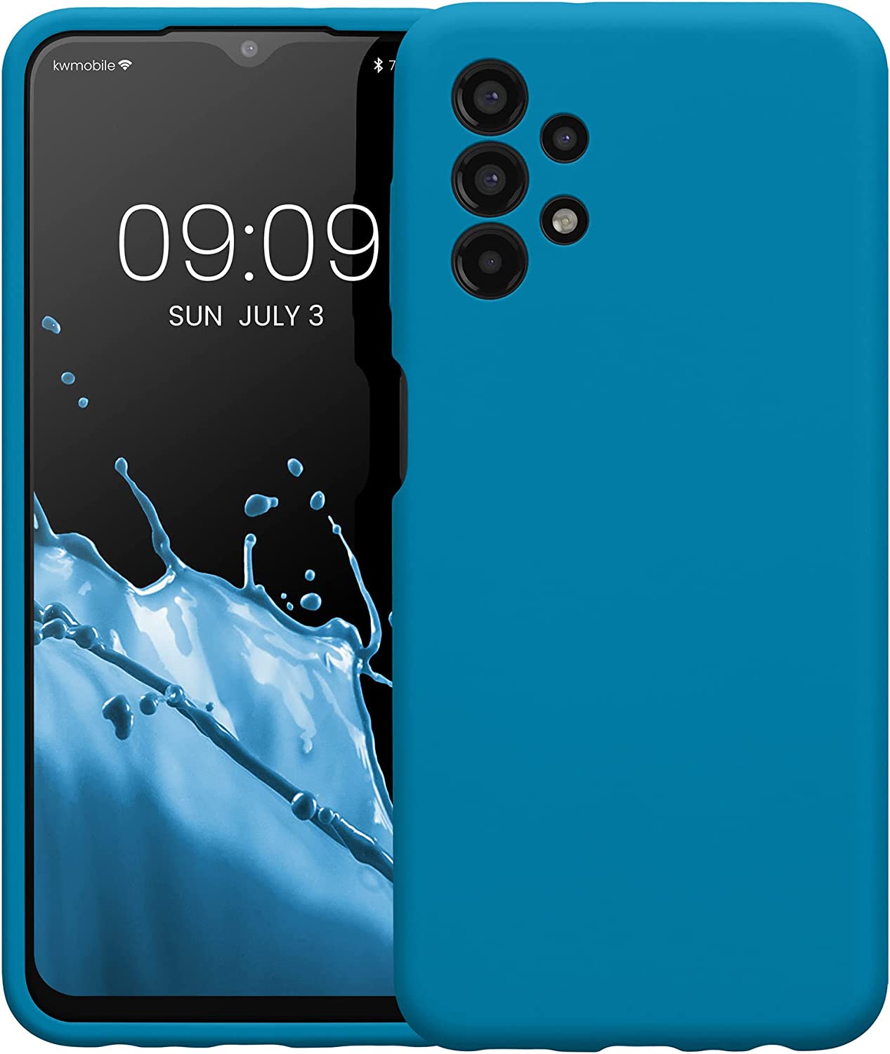 KW Samsung Galaxy A13 4G Θήκη Σιλικόνης Rubberized TPU - Caribbean Blue - 57832.224