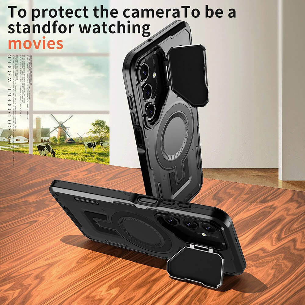 Techsuit Samsung Galaxy A56 5G CamVault MagSafe Σκληρή Θήκη με Πλαίσιο Σιλικόνης - Black