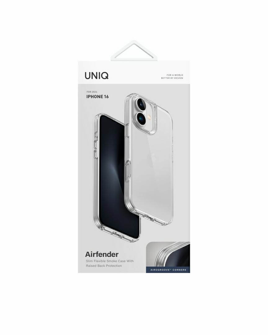 Uniq iPhone 16 Air Fender Σκληρή Θήκη με Πλαίσιο Σιλικόνης - Διάφανη