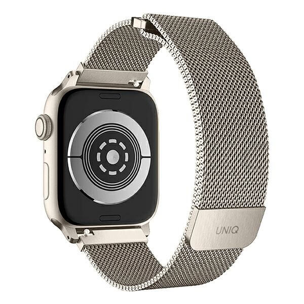 Uniq Λουράκι Apple Watch 2 / 3 / 4 / 5 / 6 / 7 / 8 / 9 / SE / SE 2 - 42 / 44 / 45 mm Dante από Ανοξείδωτο Ατσάλι - Starlight