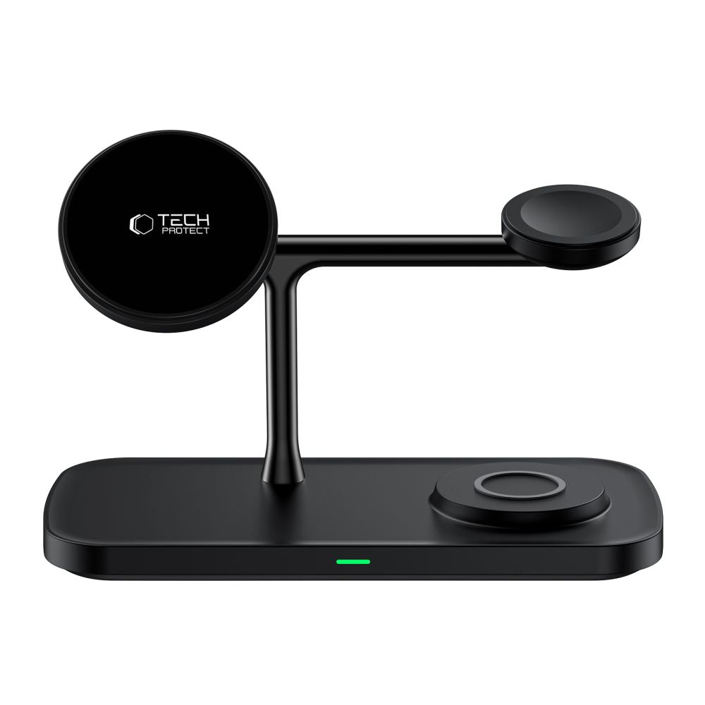 Tech-Protect QI15W-A45 3in1 Ασύρματος Μαγνητικός Φορτιστής MagSafe - Black