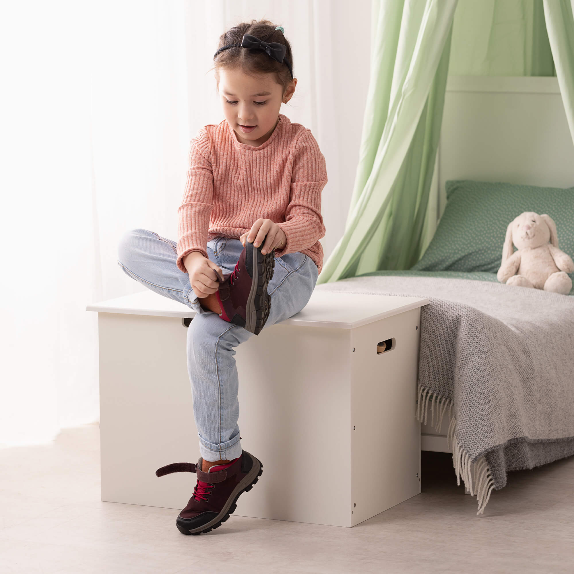 Navaris Παιδικό Κουτί Αποθήκευσης Παιχνιδιών - Design Star - White - 55828.01