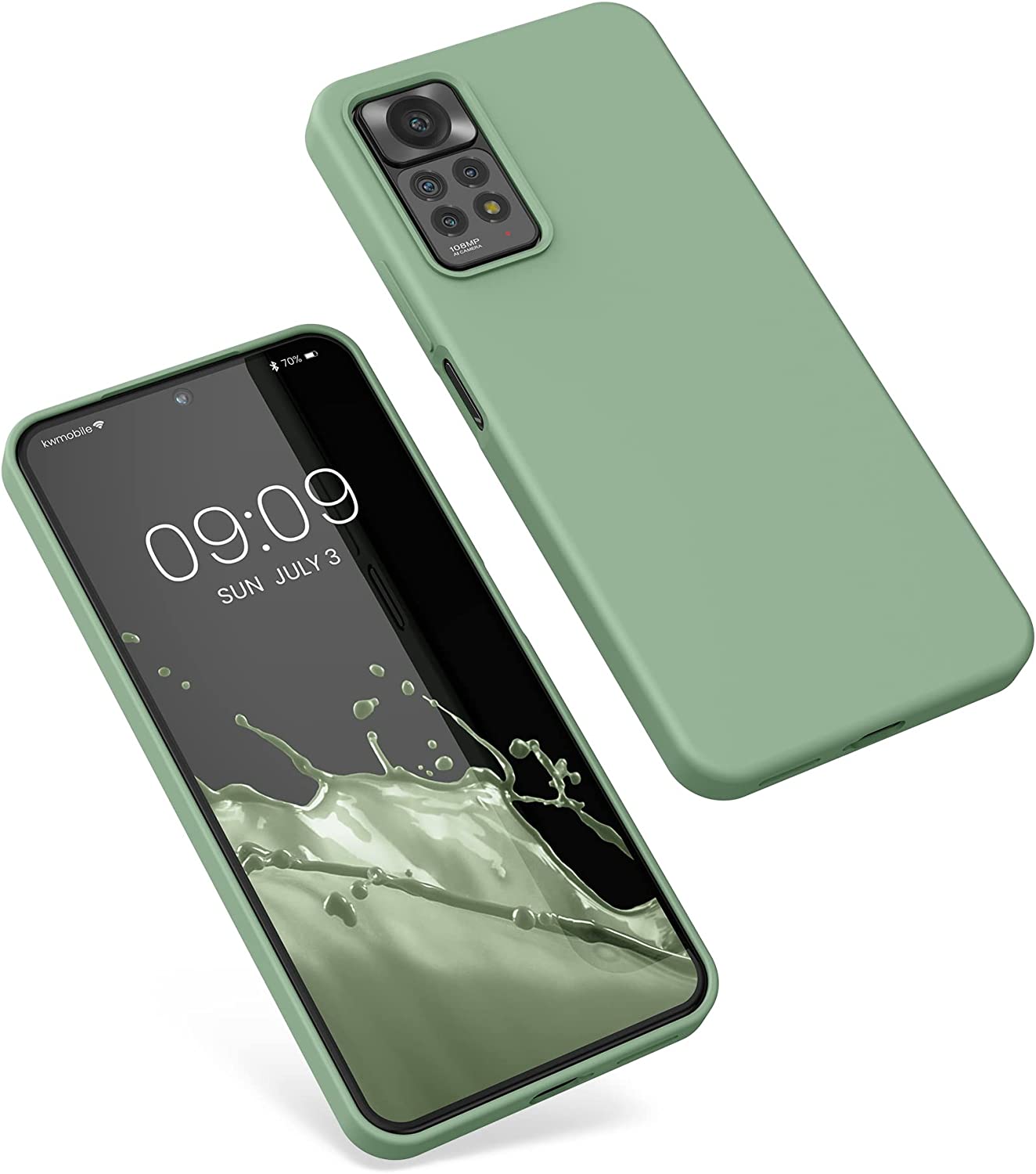 KW Xiaomi Redmi Note 11 Pro / Note 11 Pro 5G Θήκη Σιλικόνης Rubberized TPU - Porcelain Green - 57373.243