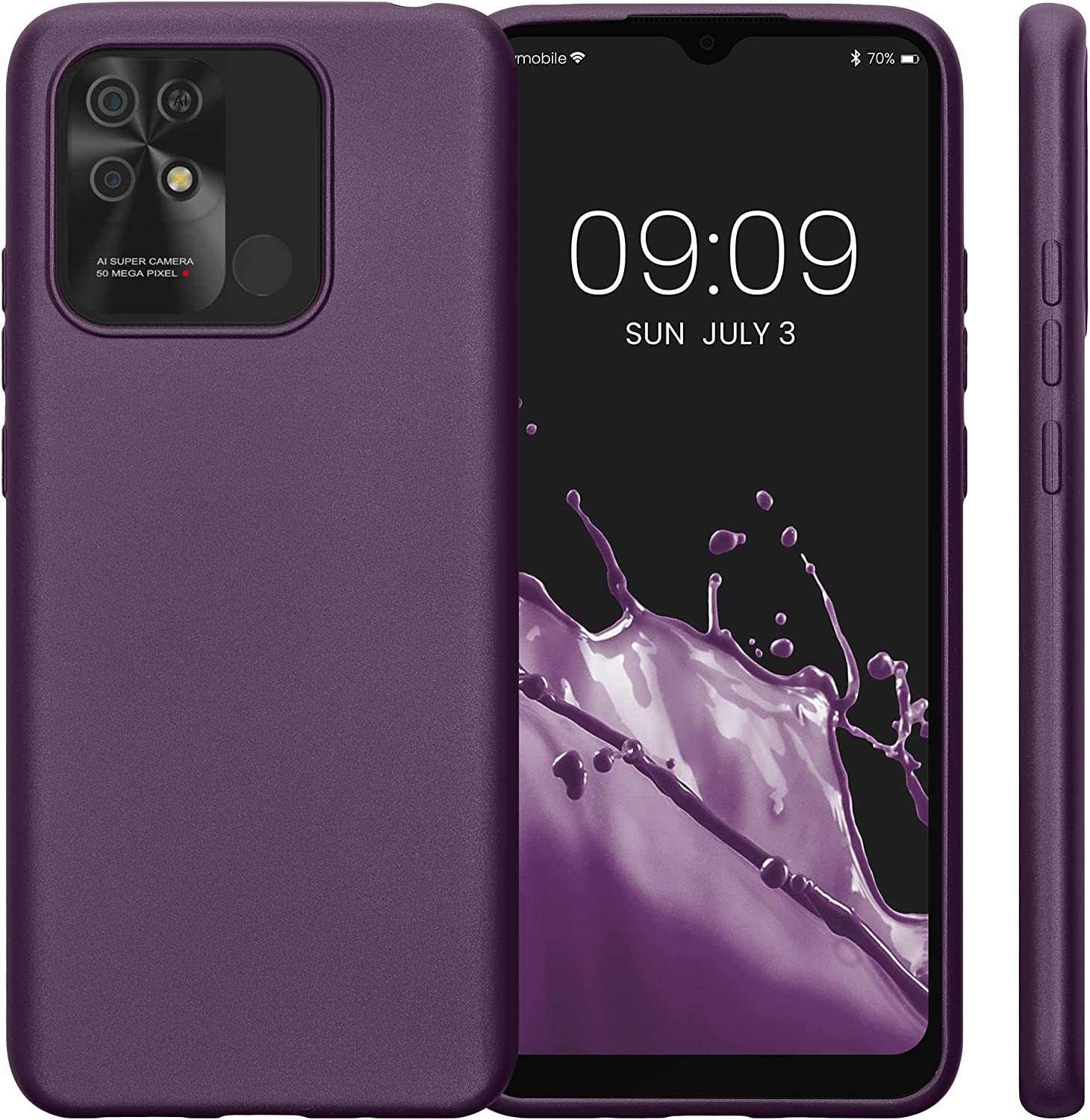 KW Xiaomi Redmi 10C Θήκη Σιλικόνης TPU - Blackberry - 59232.115