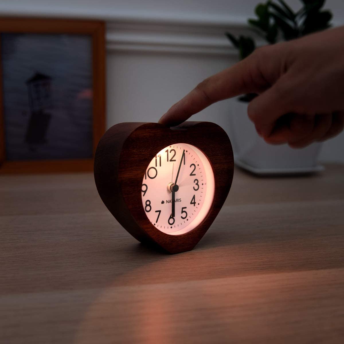 Navaris Αναλογικό Ρολόι και Ξυπνητήρι - Brown - 43902