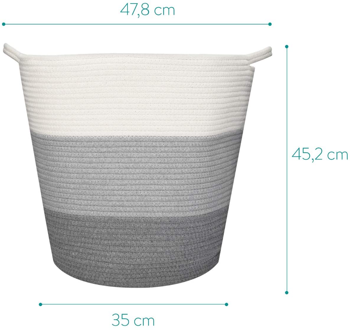 Navaris Cotton Rope Storage Basket Καλάθι Αποθήκευσης από Βαμβάκι - Sand - 50743.1