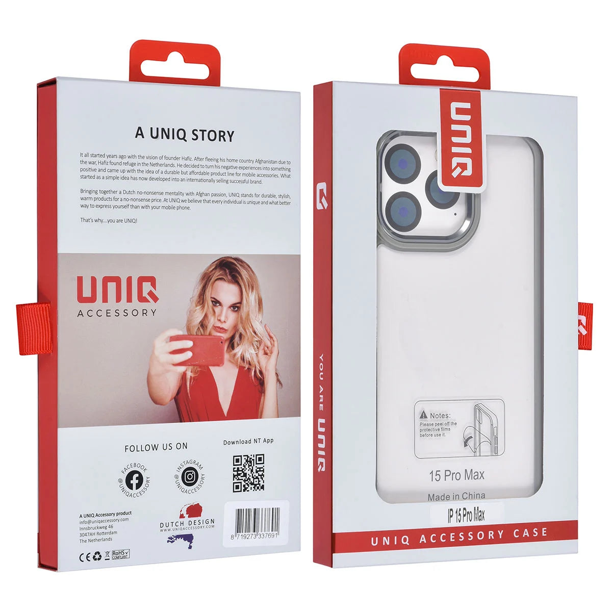 Tuniq iPhone 15 Pro Max - Σκληρή Θήκη με Πλαίσιο Σιλικόνης - Γκρι / Διάφανο