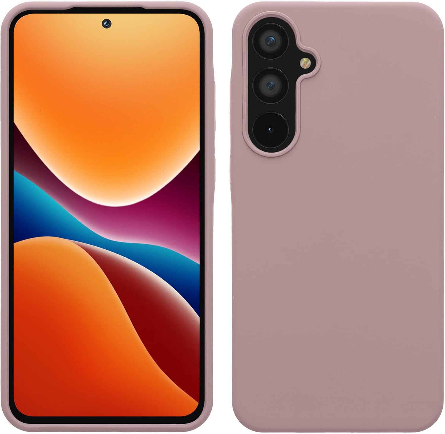 KW Samsung Galaxy A55 5G Θήκη Σιλικόνης Rubberized TPU - Nude Lilac