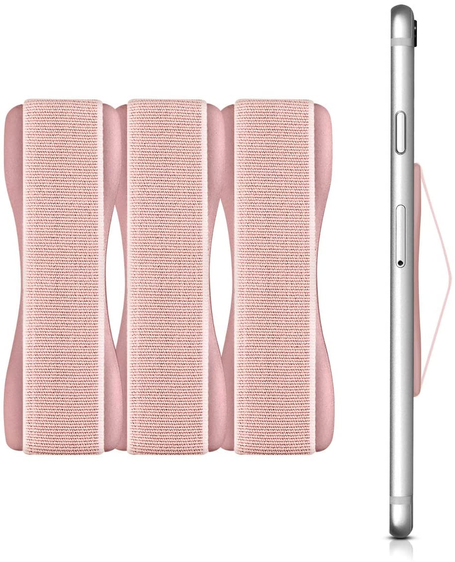 KW Σετ με 3 Finger Holders for Smartphones / iPhones - Αξεσουάρ για Εύκολο Κράτημα με Ένα Χέρι - Pink - 43997.04
