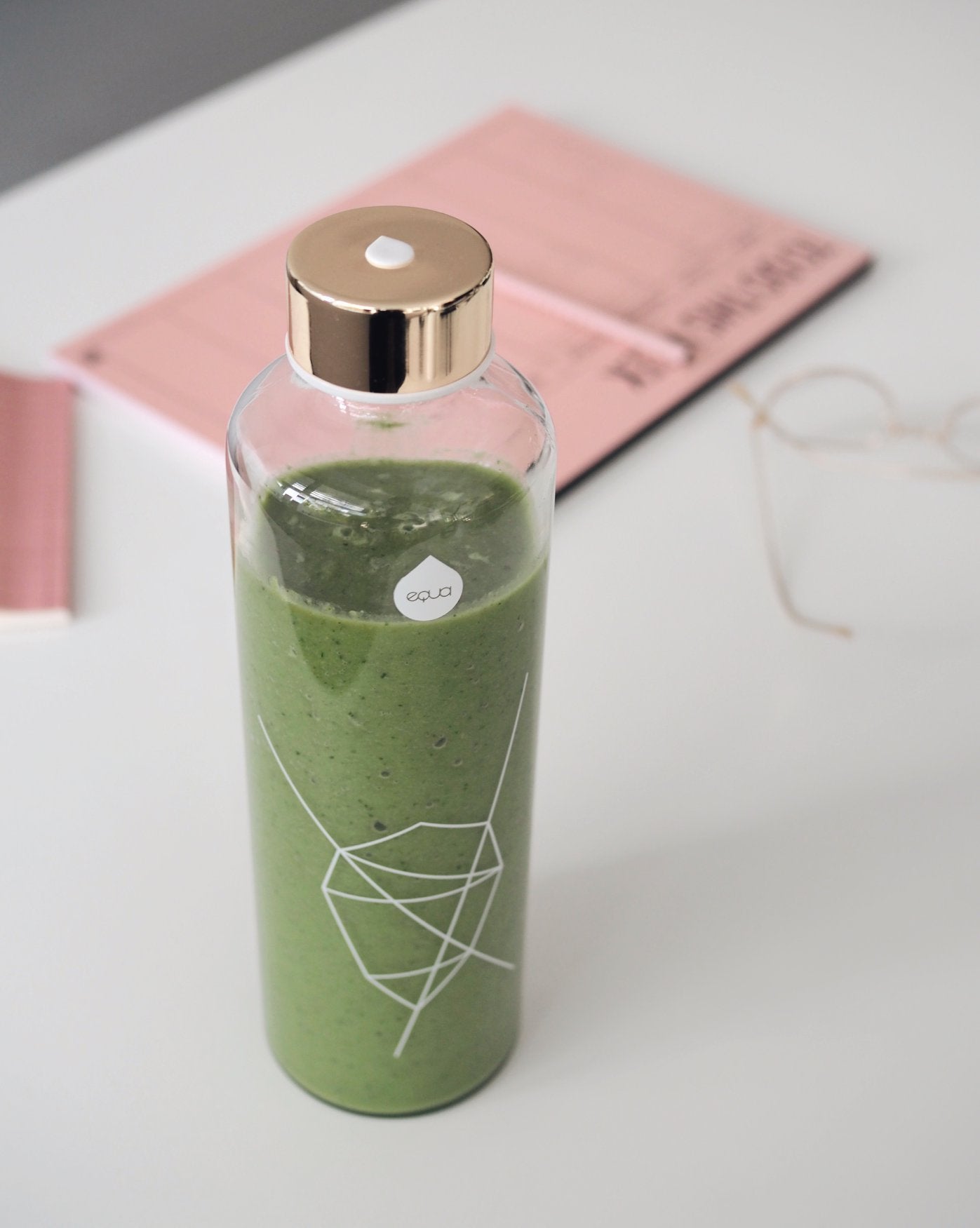 Equa Mismatch Γυάλινο Μπουκάλι Νερού - 750ml - White / Διάφανο