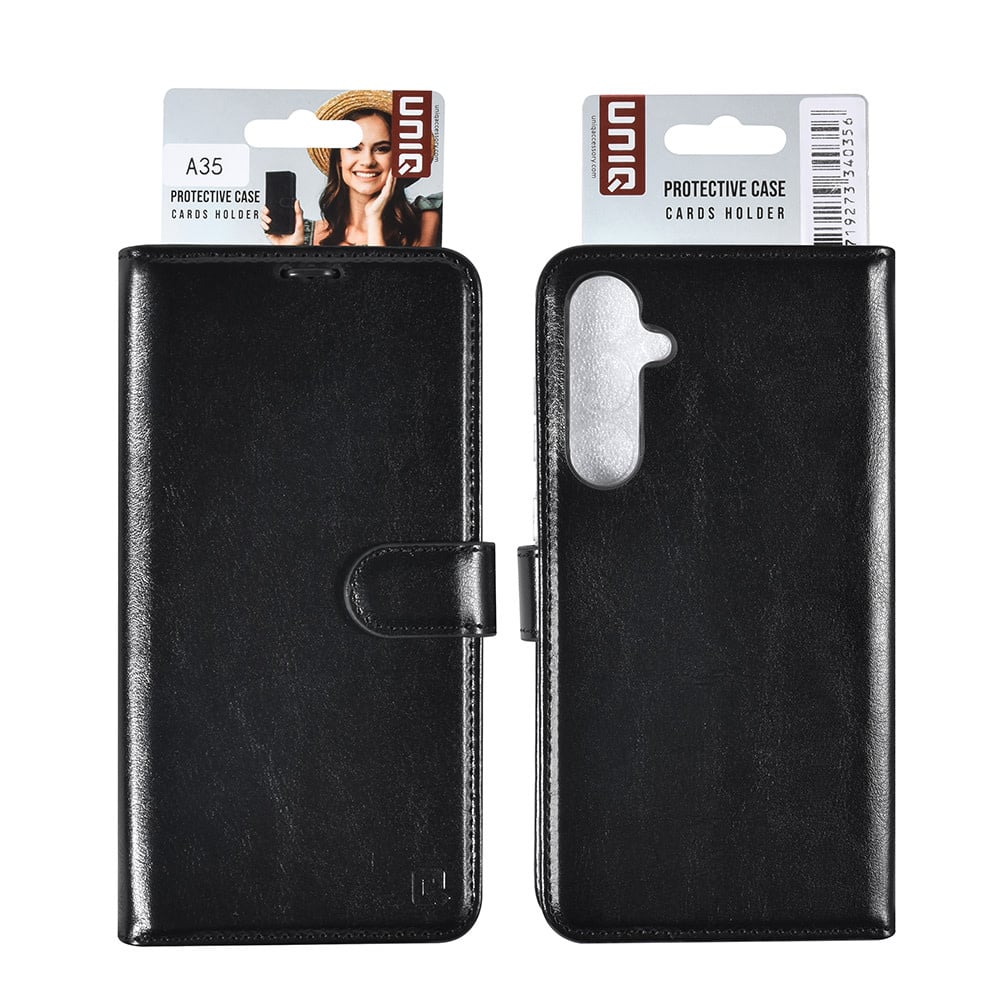 Tuniq Samsung Galaxy A35 5G - Θήκη Πορτοφόλι Stand από Δερματίνη - Μαύρη