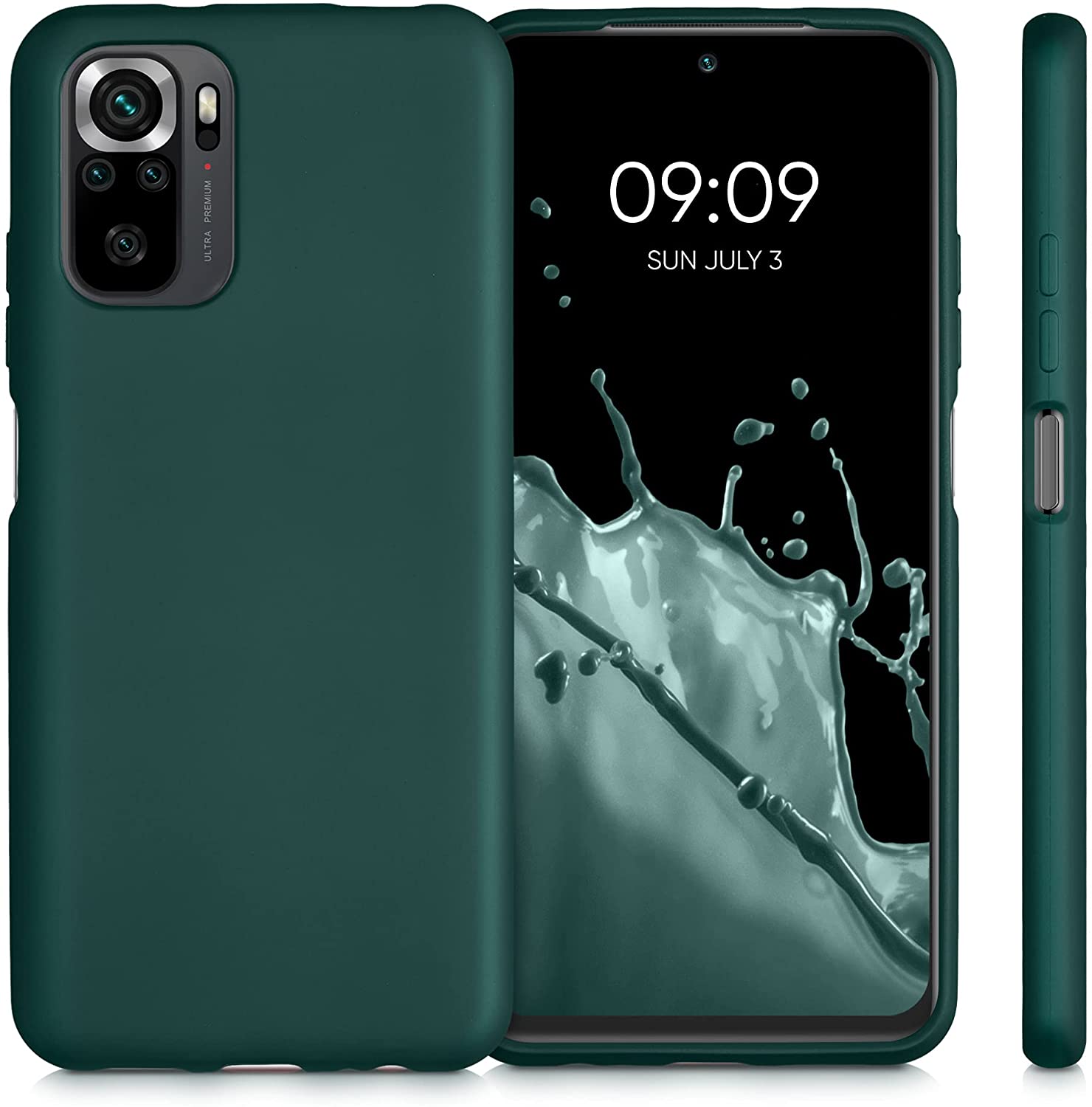 KW Xiaomi Redmi Note 10 / Note 10S Θήκη Σιλικόνης TPU - Metallic Petrol - 54542.14