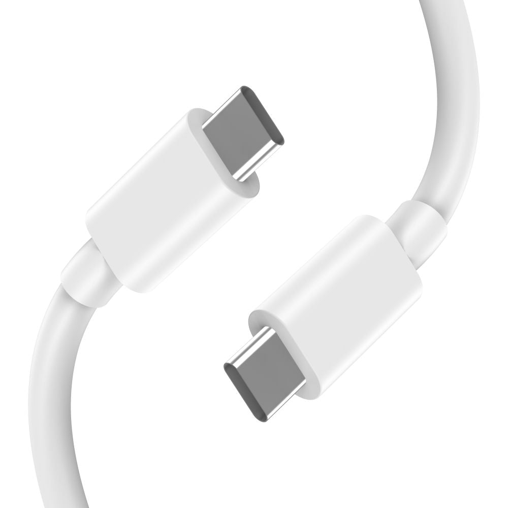 Tech-Protect NC45W Οικιακός Φορτιστής Γρήγορης Φόρτισης με 2 Θύρες Type-C και Καλώδιο USB-C σε USB-C - White