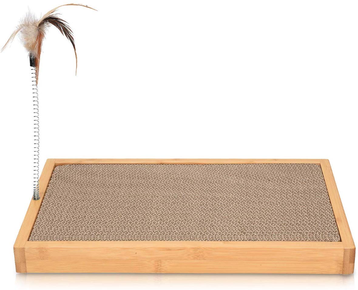 Navaris Cat Scratching Board - Ονυχοδρόμιο για Γάτες - XXL - 44 x 25 x 4 cm - Bamboo - 46752.05