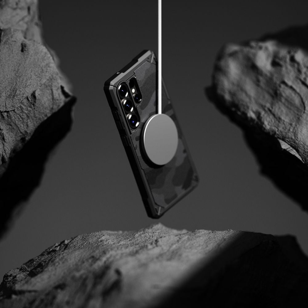 Ringke Samsung Galaxy S25 Ultra Rugged Gear Magnetic Σκληρή Θήκη TPU με MagSafe - Camo Black