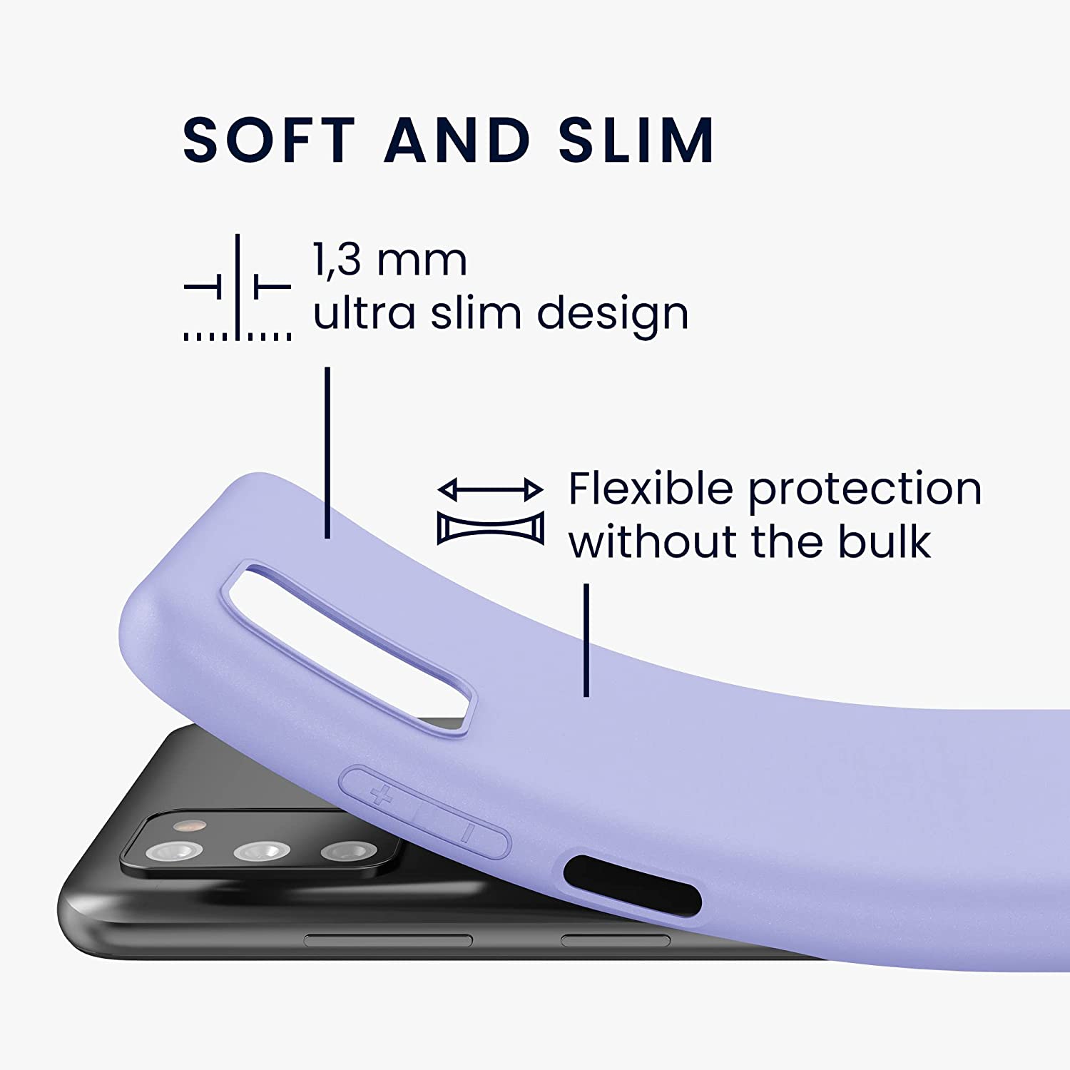 KW Samsung Galaxy A03s Θήκη Σιλικόνης TPU - Pastel Lavender - 56517.139