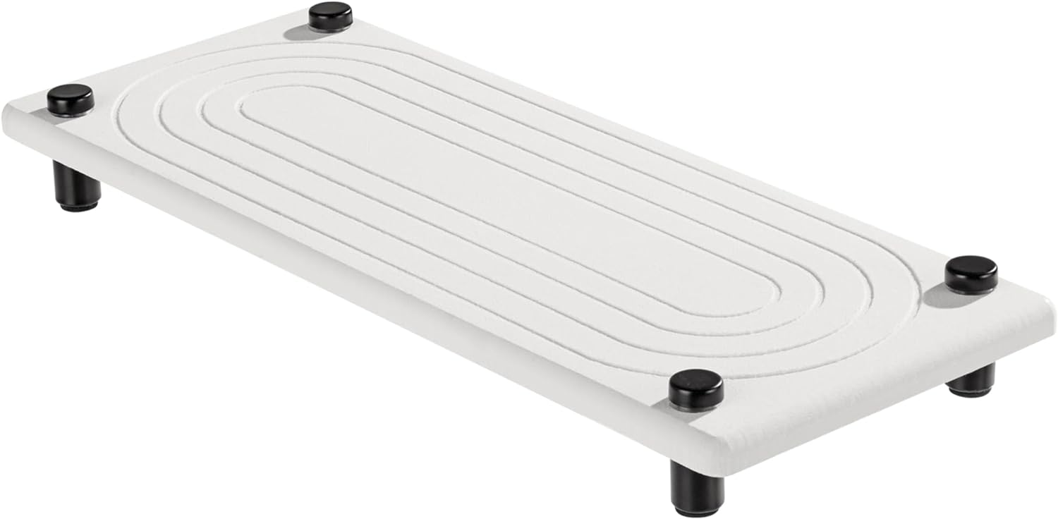 Navaris Δίσκος Οργάνωσης Νιπτήρα από Διατομίτη με Σχεδιασμό Γρήγορου Στεγνώματος - 28 x 11 x 2.5 cm - White - 61632.01