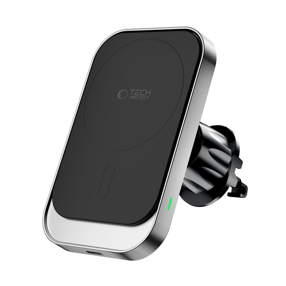 Tech-Protect MM15W-V9 Μαγνητική Βάση για το Ταμπλό και τον Αεραγωγό του Αυτοκινήτου με Ασύρματη Φόρτιση MagSafe 15W - Black