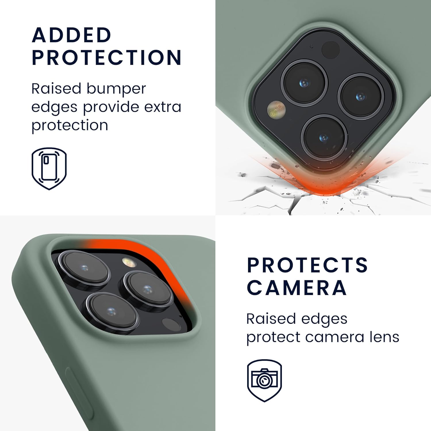 KW iPhone 15 Pro Θήκη Σιλικόνης Rubberized TPU - Rainwashed Green