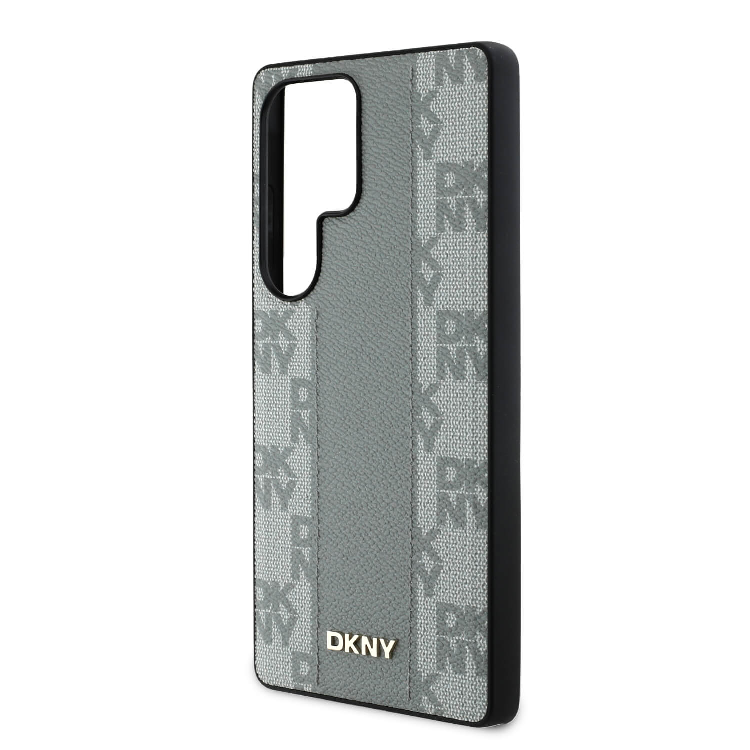 DKNY Samsung Galaxy S25 Ultra - Leather Checkered Pattern MagSafe Σκληρή Θήκη με Επένδυση Συνθετικού Δέρματος - Taupe