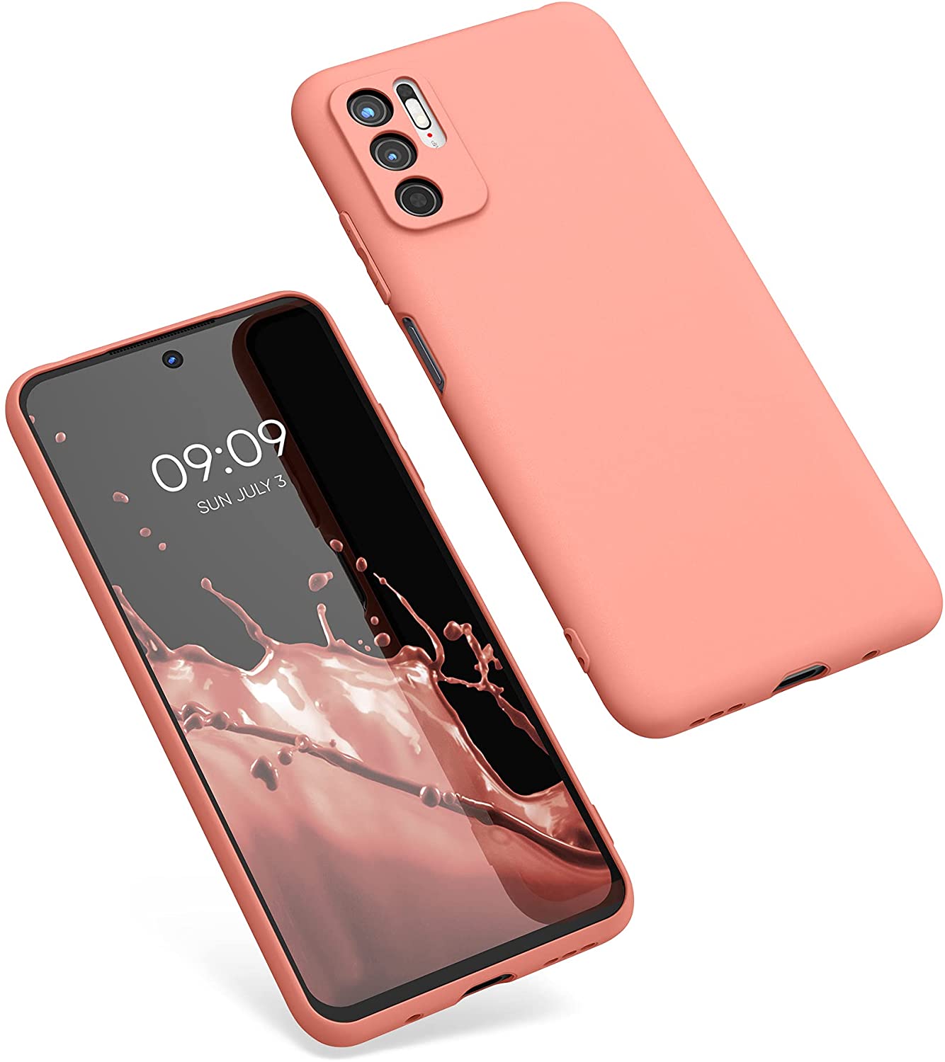 KW Xiaomi Redmi Note 10 5G Θήκη Σιλικόνης TPU - Matte Coral - 54947.56